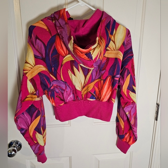 Farm Rio X Adidas Birds of Paradise Bold Pink Jacket And Shorts Set Size S - Picture 9 of 11